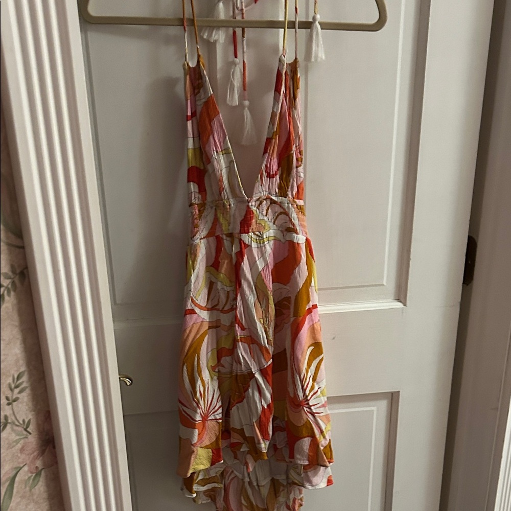Colorful Floral Strappy Dress
